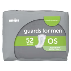 Meijer Male Guard Max Absorbency, 52 Ct