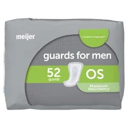 Meijer Male Guard Max Absorbency, 52 Ct