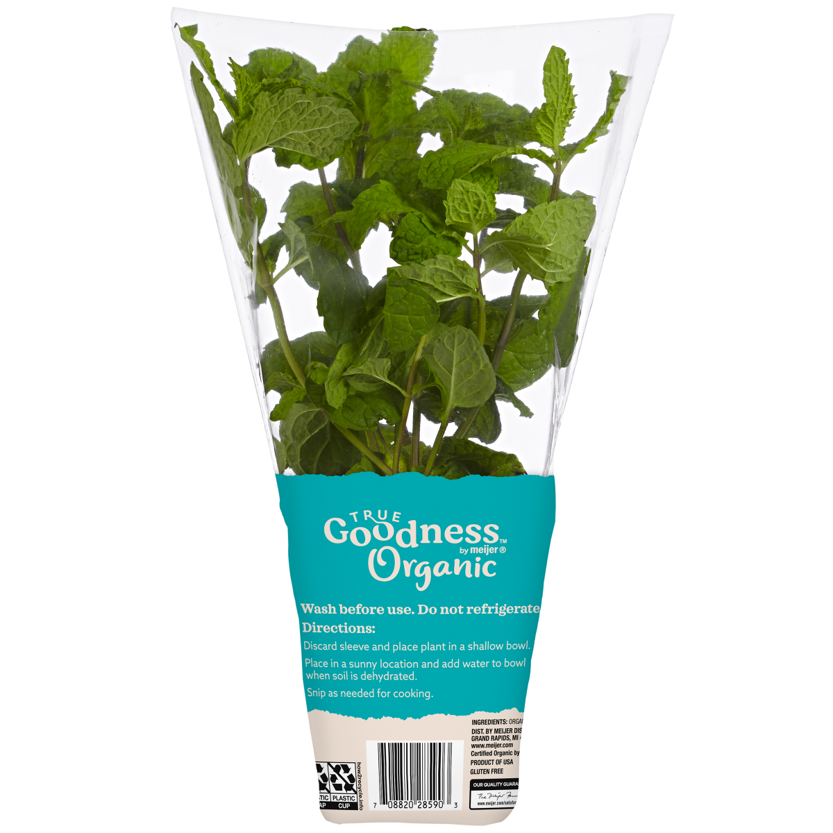 slide 2 of 2, True Goodness Organic Potted Mint 4", 4 in