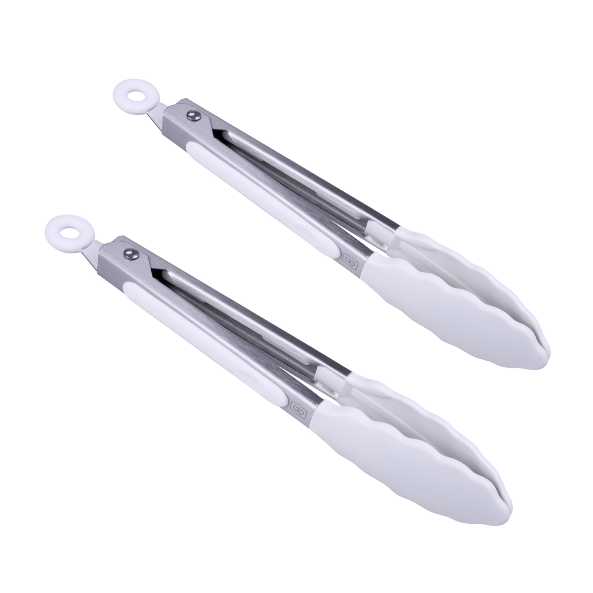 slide 3 of 3, Grand Gourmet Mini Silicone Tong set,Cream 2 pieces, 2 ct