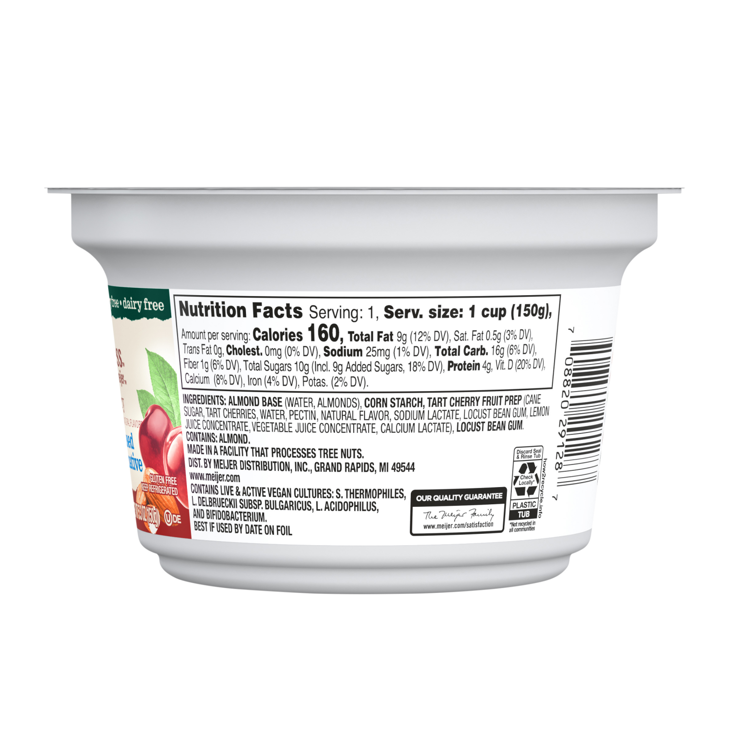 slide 2 of 5, TRUE GOODNESS ALMOND MILK YOGURT CHERRY - 5.3 oz, 5.3 oz