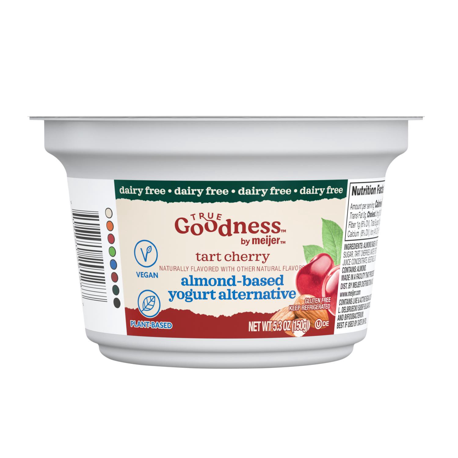 slide 1 of 2, True Goodness Almond Milk Yogurt Cherry 5.3 Oz, 5.3 oz