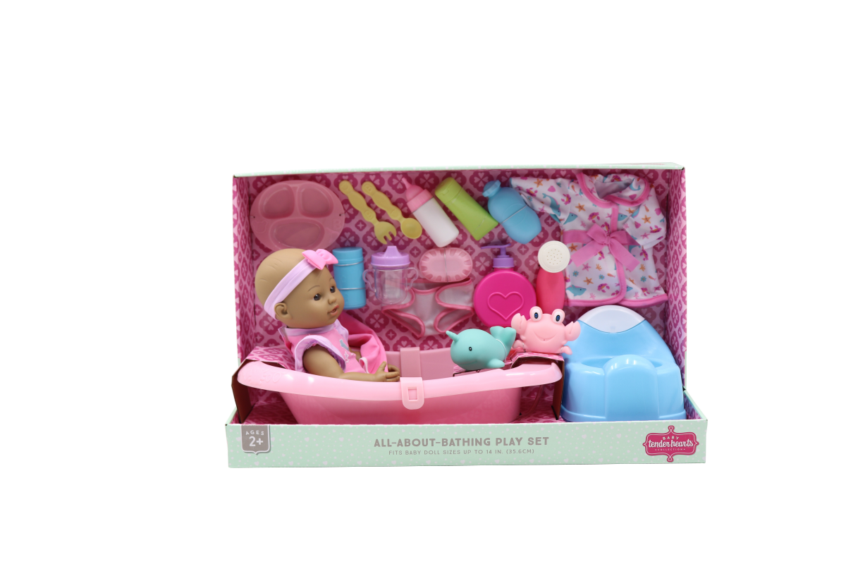 slide 2 of 3, Baby Tender Hearts BTH 14" BABY BATH & CARE SET, 14 in