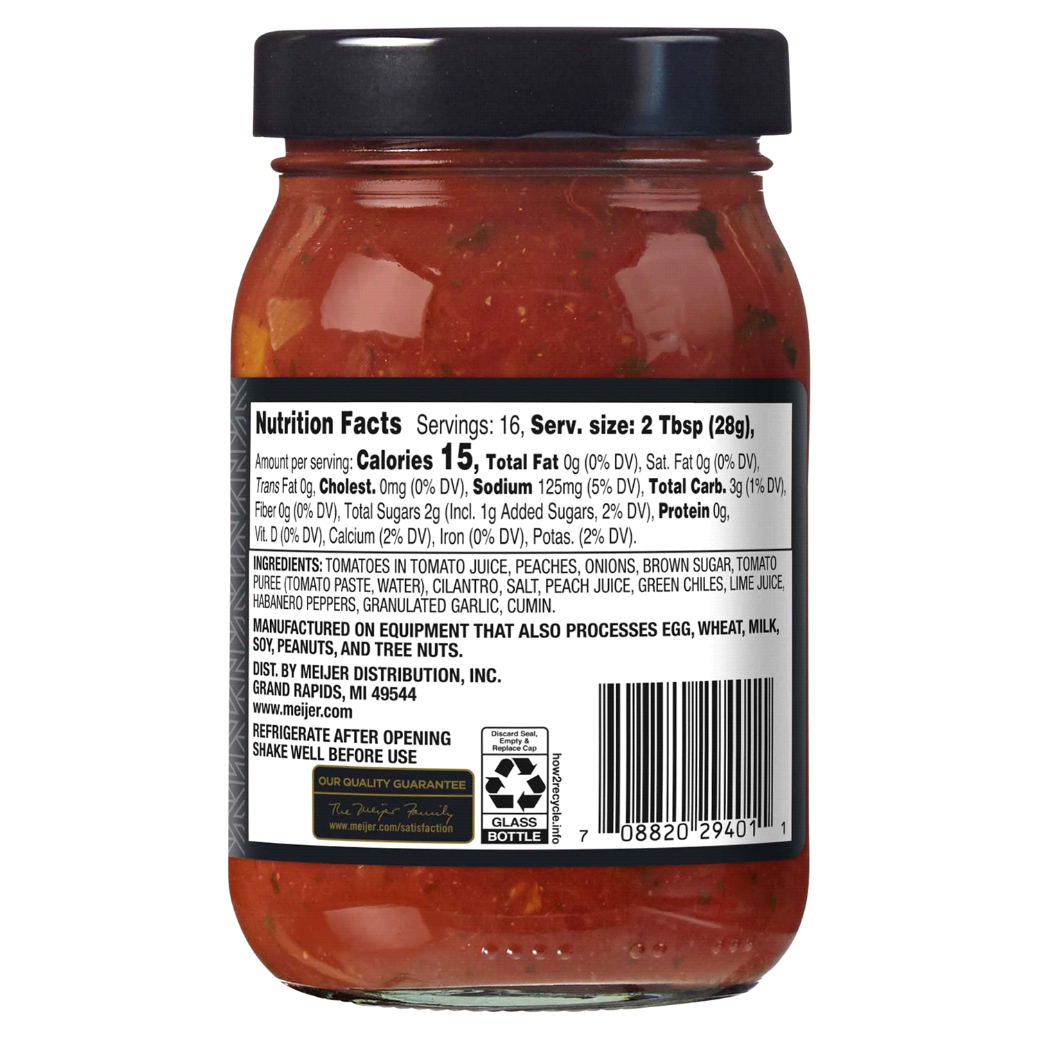 slide 3 of 3, FREDERIKS BY MEIJER Frederik's by Meijer Sweet Peach Medium Salsa, 16 oz