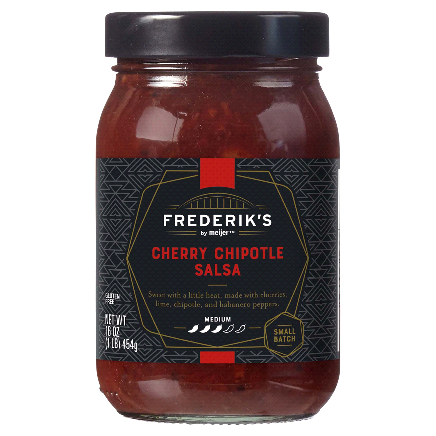 slide 1 of 3, FREDERIKS BY MEIJER Frederik's by Meijer Cherry Chipotle Medium Salsa, 16 oz