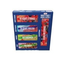 Meijer Double Zipper Bags Variety Drawer Pack, 324 Bags