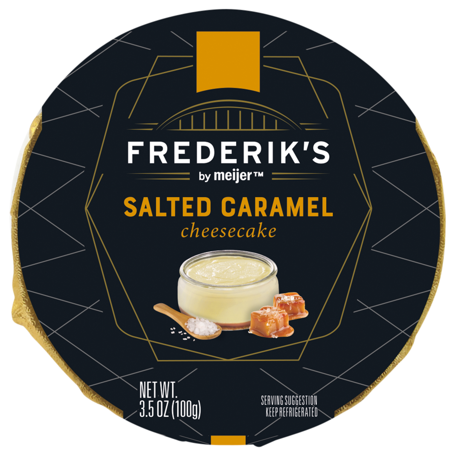 slide 2 of 2, FREDERIKS BY MEIJER Frederik's by Meijer Sea Salt Caramel Cheesecake, 3.5 oz