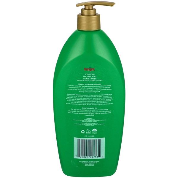 slide 4 of 5, Meijer conditioner hydrating Teatree Mint, 25.4 oz