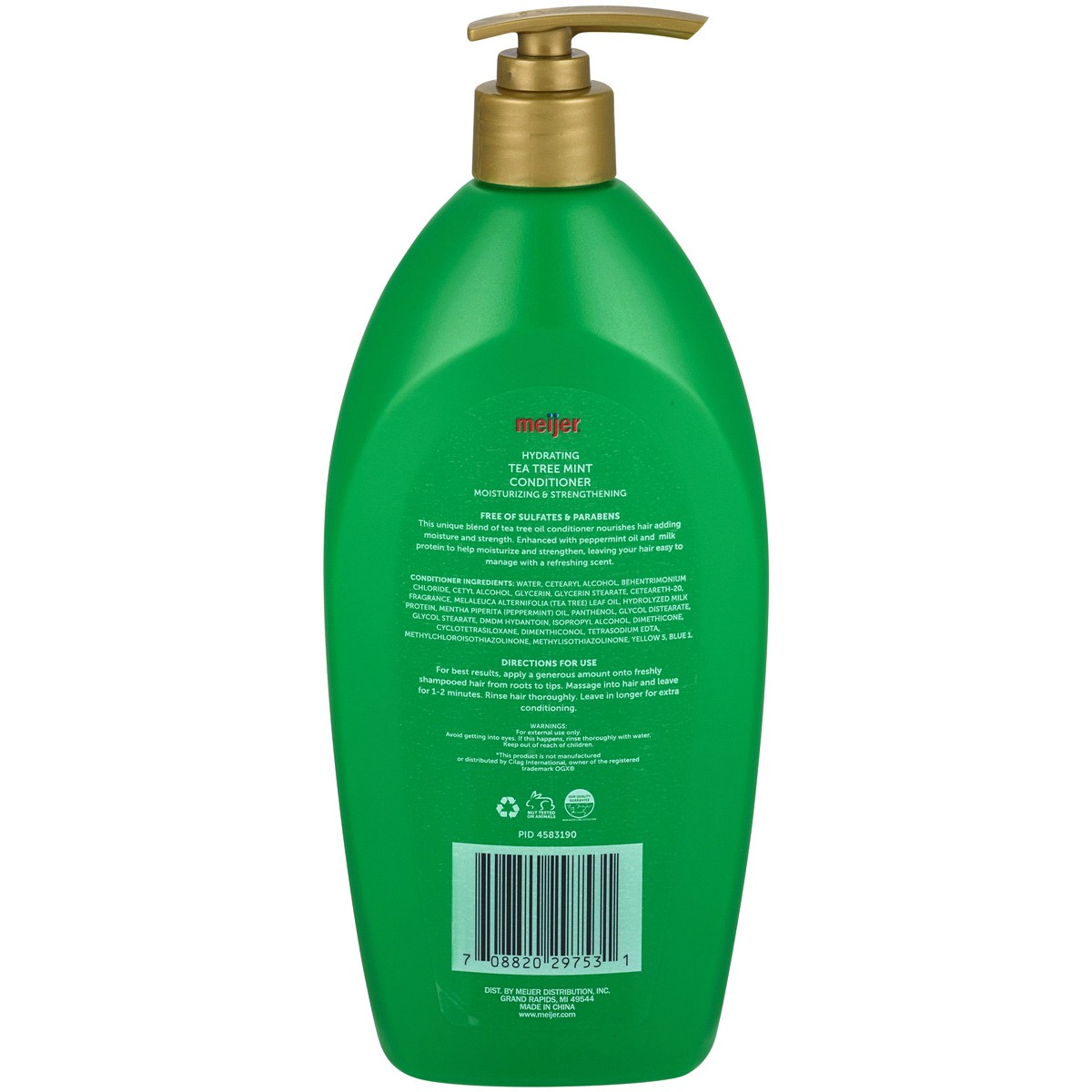 slide 5 of 5, Meijer conditioner hydrating Teatree Mint, 25.4 oz