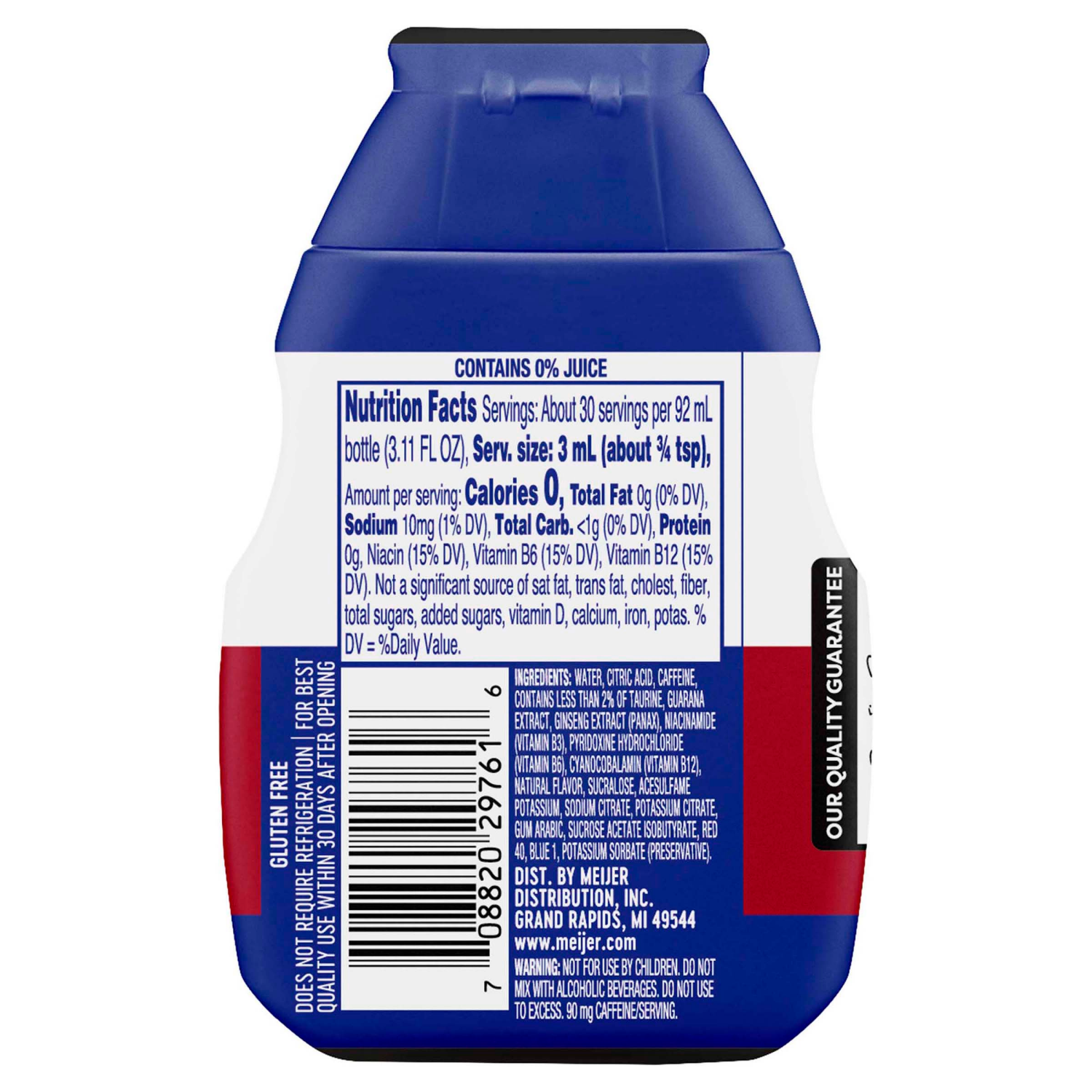 slide 2 of 2, Meijer Black Cherry Energy Liquid Water Enhancer - 3.11 oz, 3.11 oz