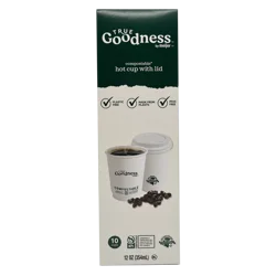 Compostable Hot Cups, 12 Oz, 10 Ct