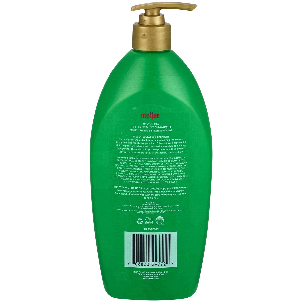 slide 2 of 2, Meijer Shampoo Hydrating Teatree Mint, 25.4 oz