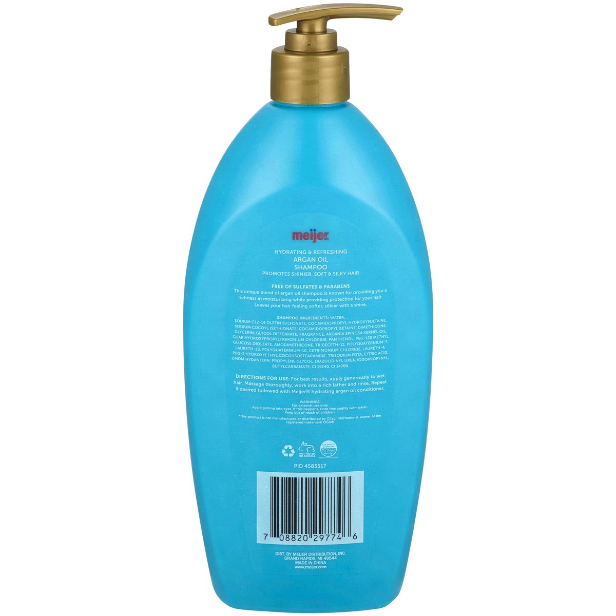 slide 2 of 2, Meijer Shampoo Moroccan Argan Oil, 25.4, 25.4 fl oz