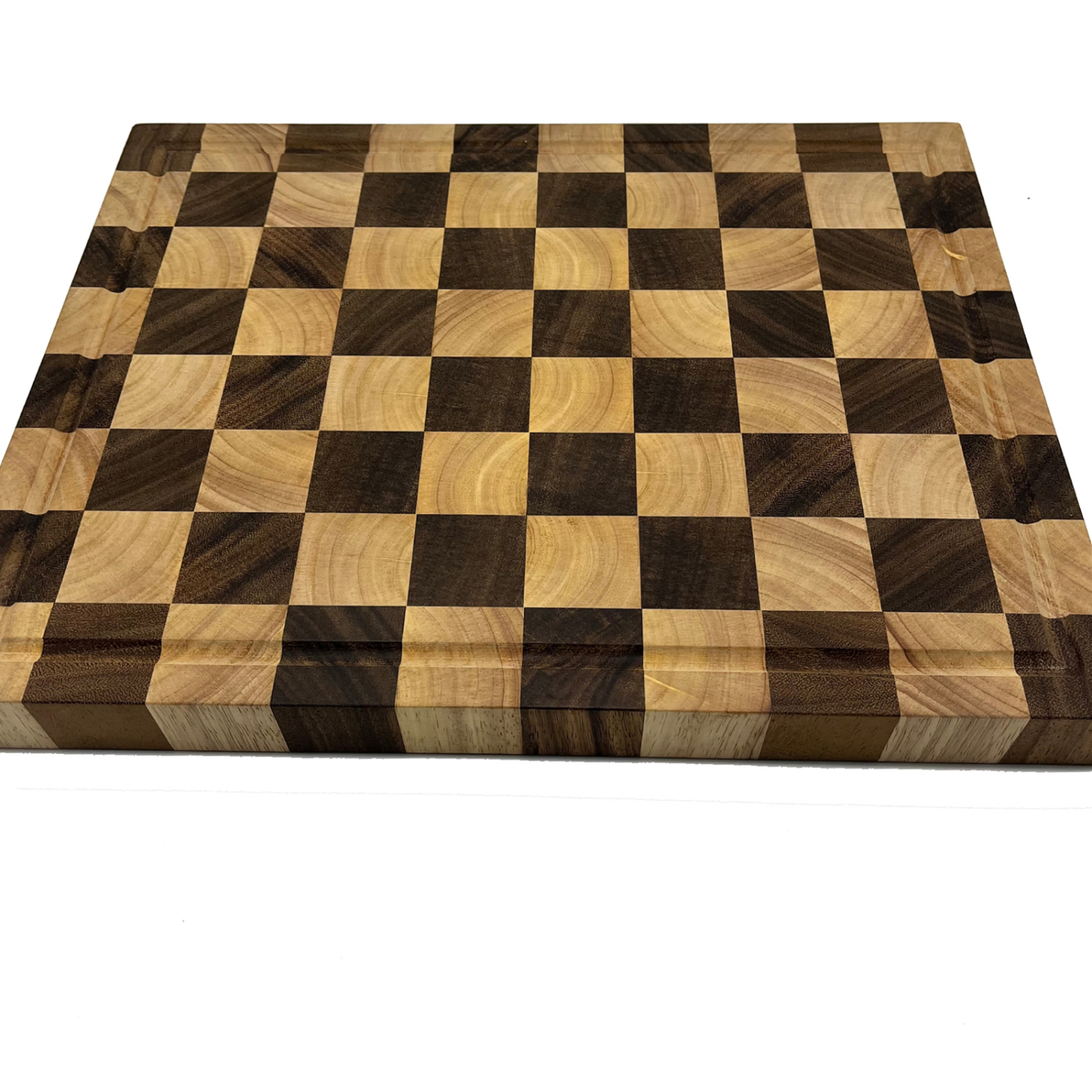 slide 2 of 3, Grand Gourmet Wood Checkered Cutting Board, 17.5 inX14 in, 17.5 inx14 in