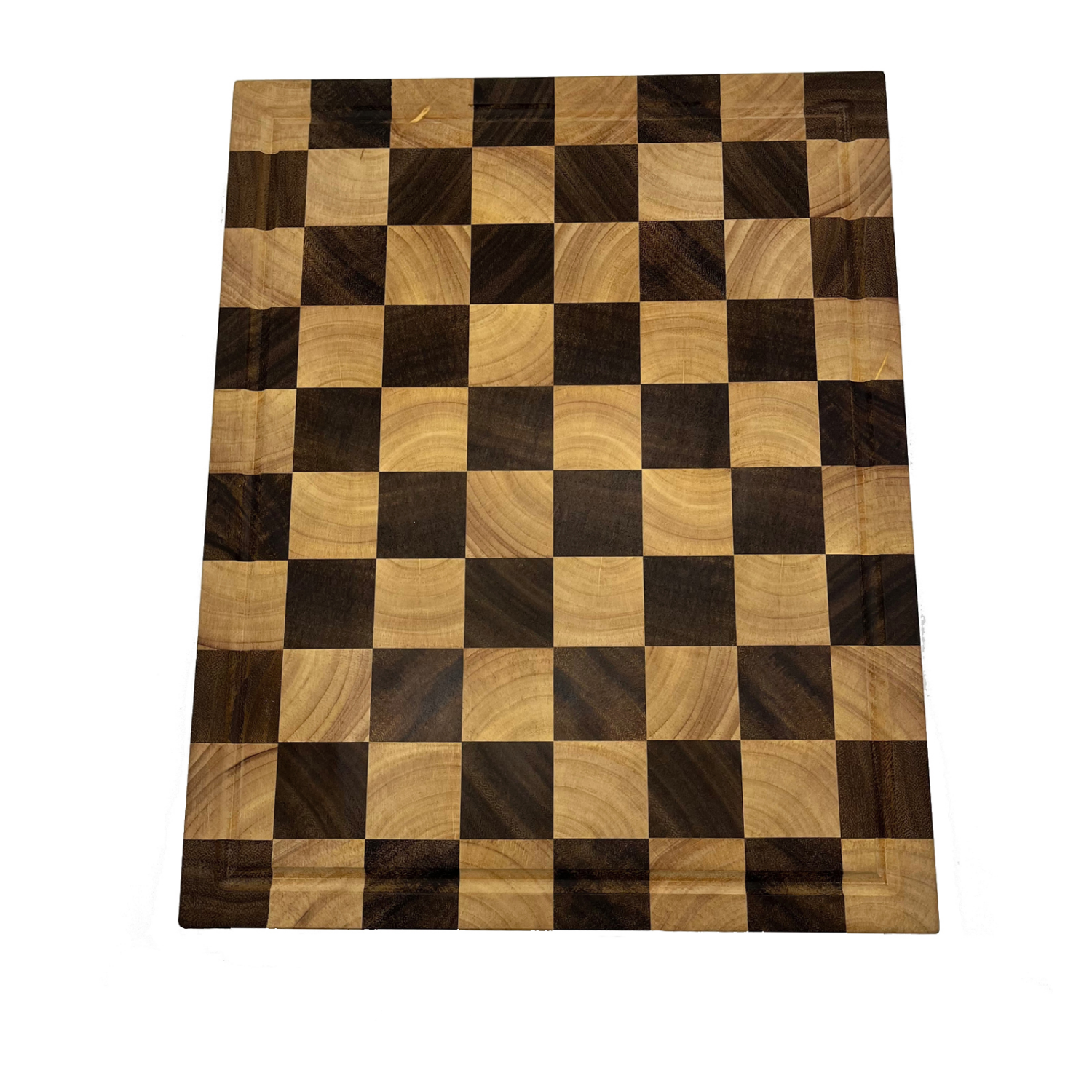 slide 1 of 3, Grand Gourmet Wood Checkered Cutting Board, 17.5 inX14 in, 17.5 inx14 in