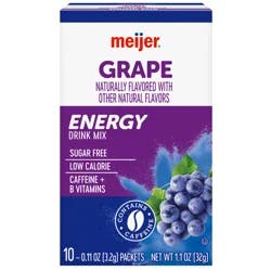 Meijer Grape Drink Mix with Caffeine - 10 ct