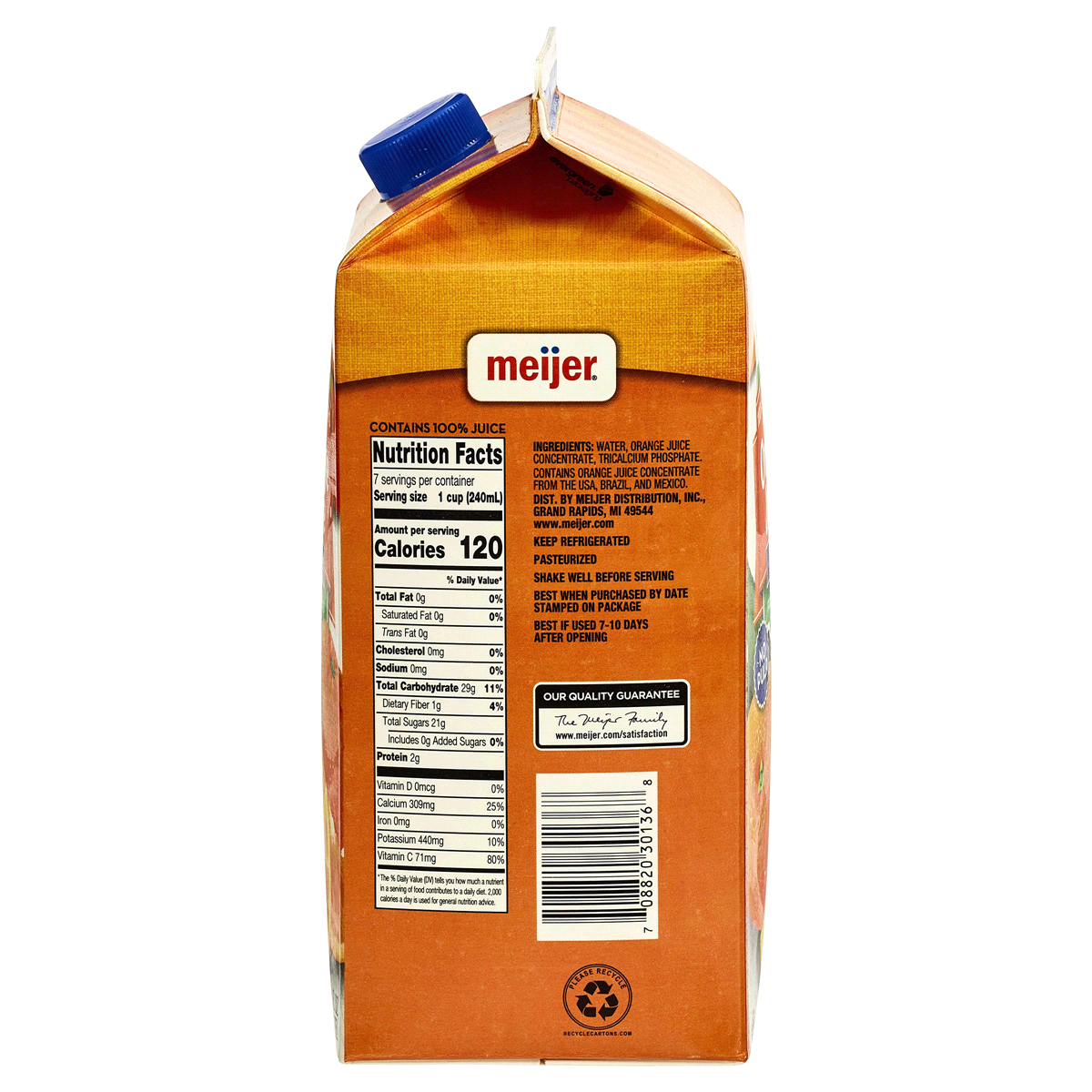 Meijer No Pulp Orange Juice with Calcium and Vitamin D 59 oz Shipt