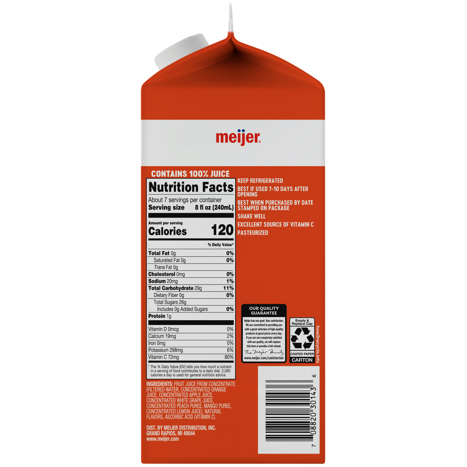 slide 2 of 2, Meijer Orange Peach Mango Juice, 59 oz, 59 oz