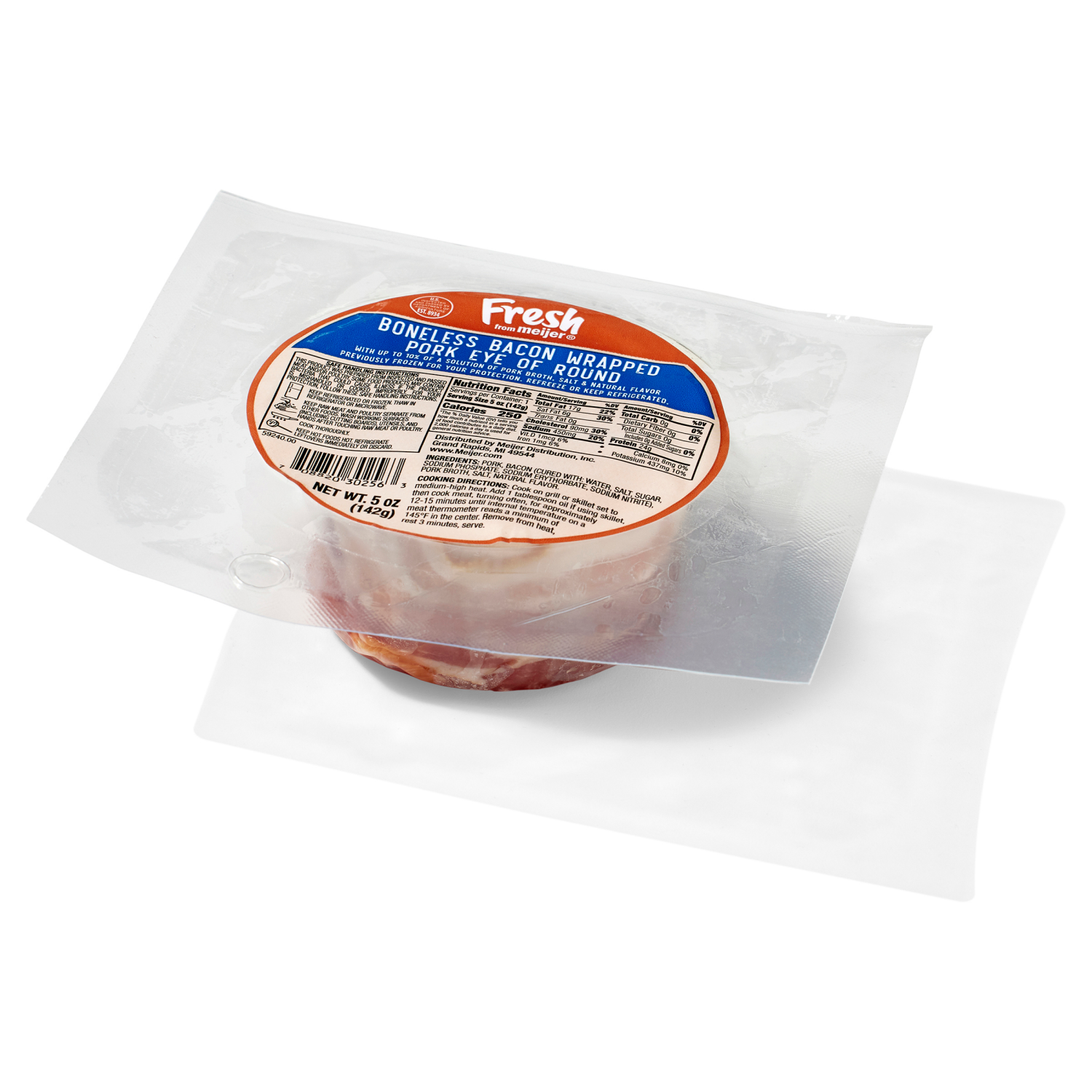 slide 3 of 4, FRESH FROM MEIJER Fresh Form Meijer Bacon Wrapped Pork Filets, 5 oz, 5 oz