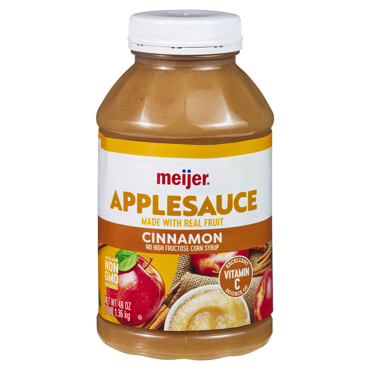 slide 1 of 5, Meijer Cinnamon Applesauce, 48 oz
