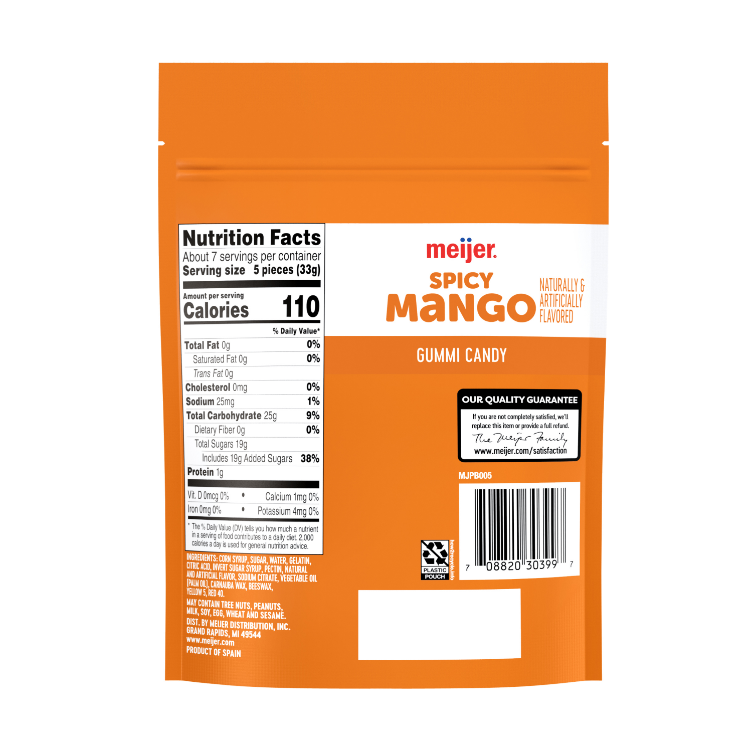 slide 2 of 2, Meijer Spicy Mango Candy, 8oz, 8 oz