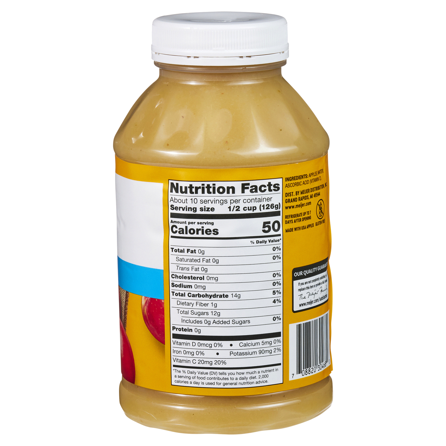 slide 3 of 5, Meijer Unsweetened Applesauce, 46 oz
