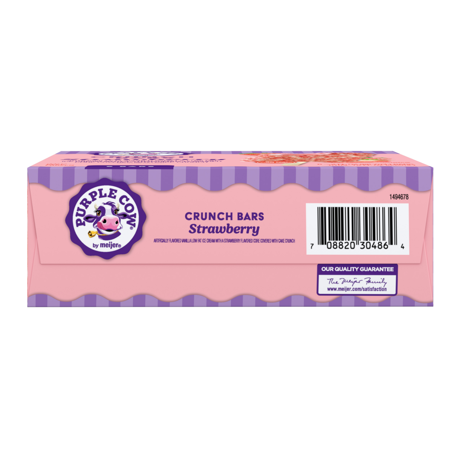 slide 3 of 6, 6PK Purple Cow Strawberry Crunch Bar, 6 ct