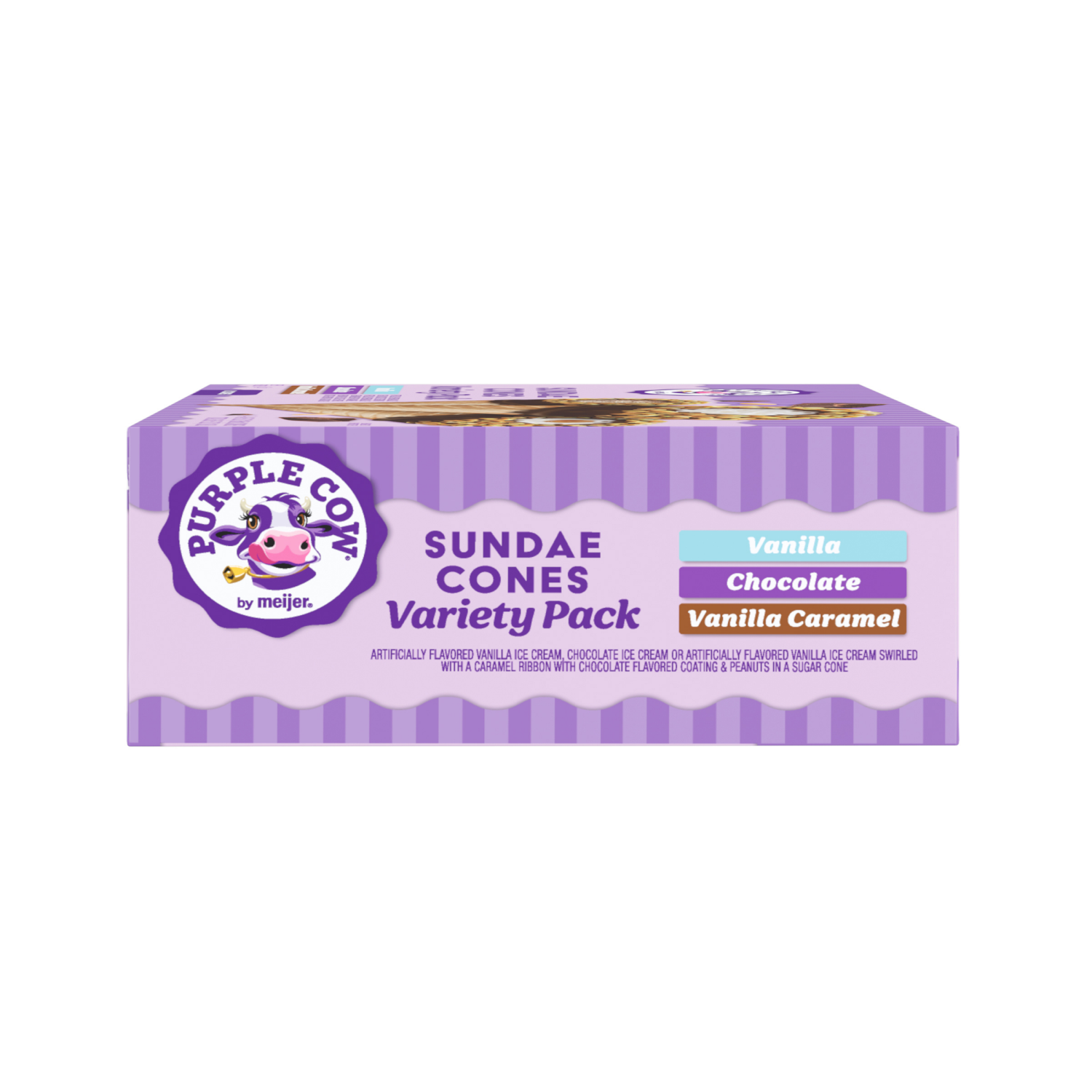 slide 5 of 6, 8PK Purple Cow Variety Pack Cones, 8 ct