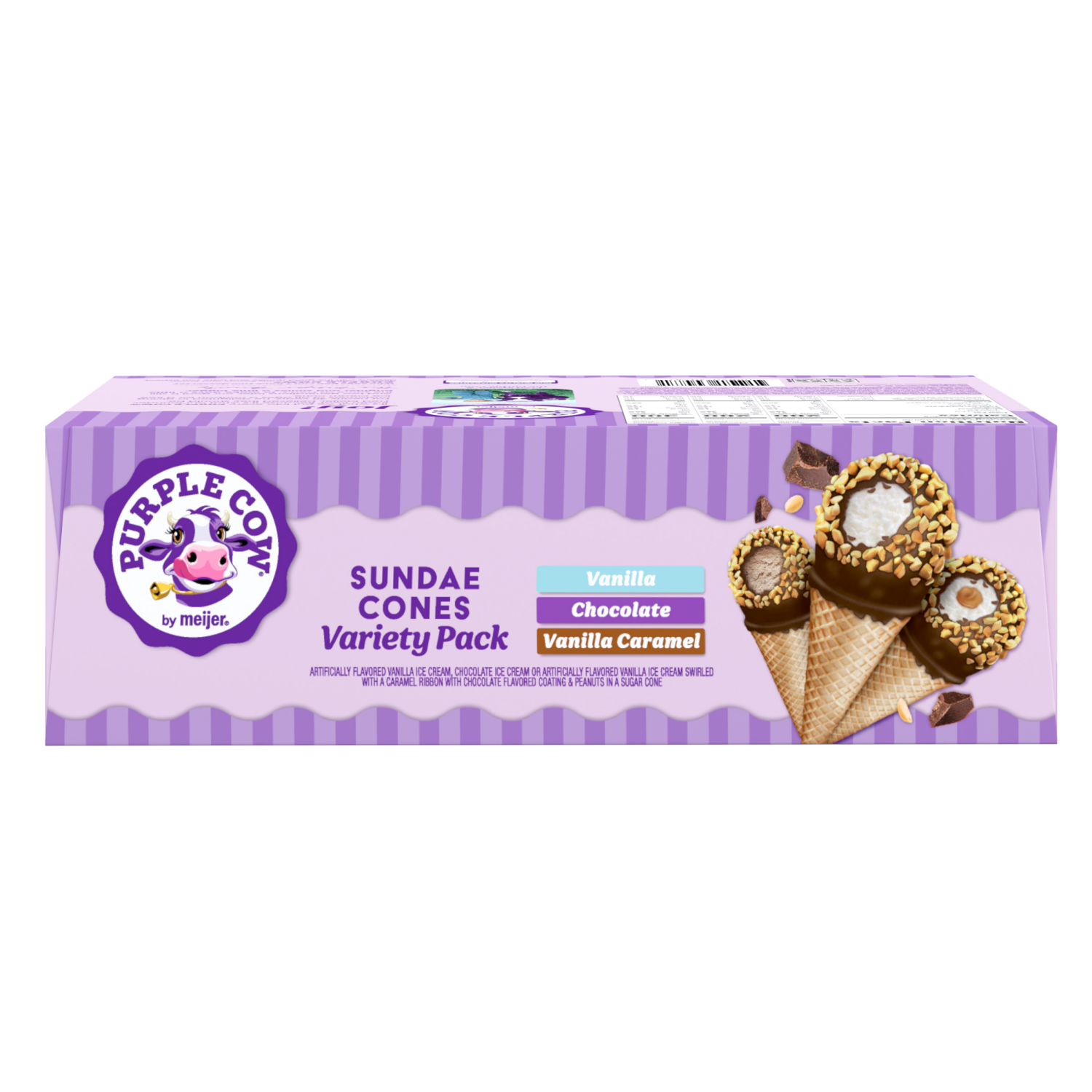 slide 6 of 6, 8PK Purple Cow Variety Pack Cones, 8 ct