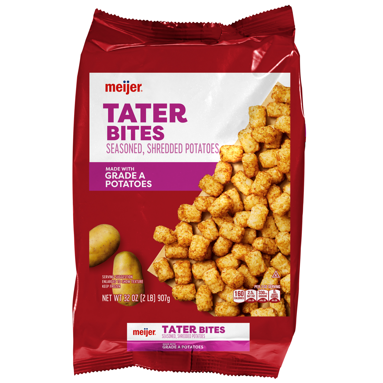 slide 1 of 4, Meijer Tater Bites, 32 oz