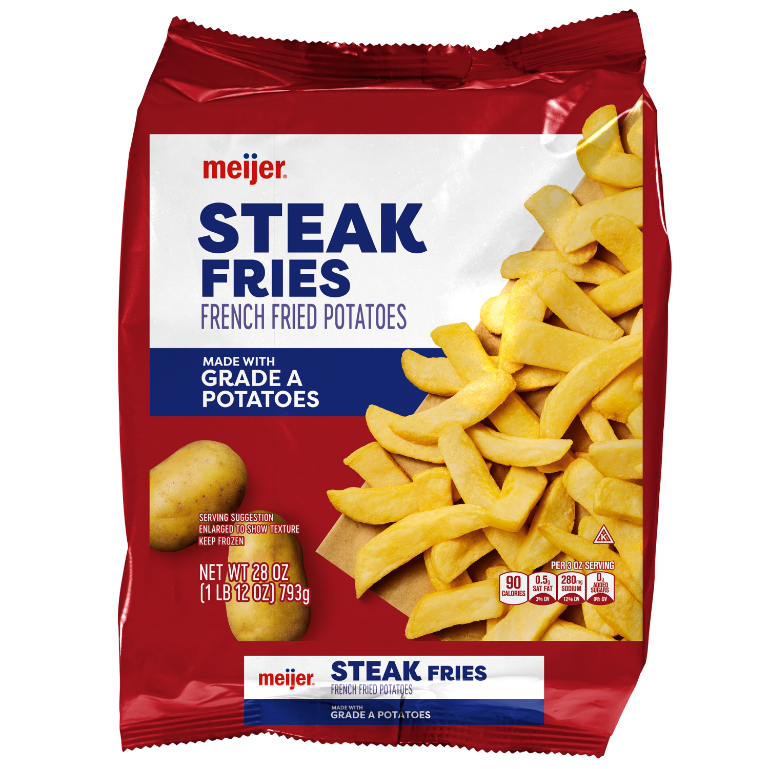 slide 1 of 4, Meijer Steak Fries, 28 oz