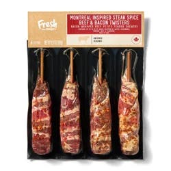 Fresh From Meijer Ffm Steak Spice Beef Bacon Twister Kabob 16Oz