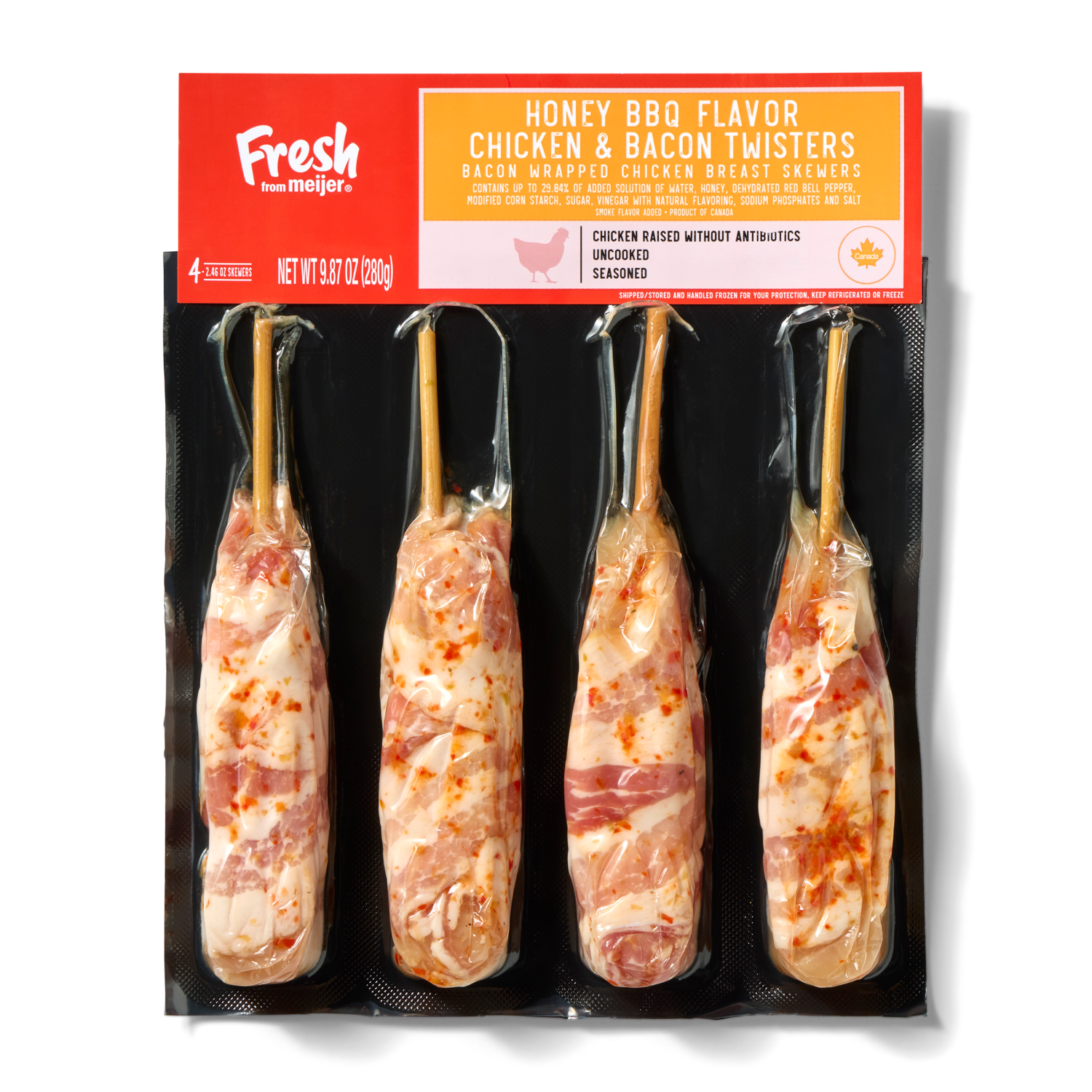 slide 1 of 2, Fresh From Meijer Honey Bacon Twister Chicken Kebab 9.87 Oz, 9.87 oz