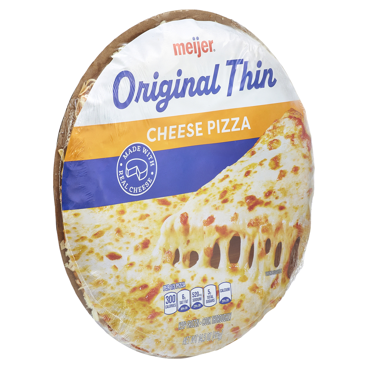 slide 4 of 5, Meijer Original Thin Cheese Pizza, 14.5 oz