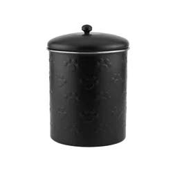 Large Paw Prt Treat Container Blk