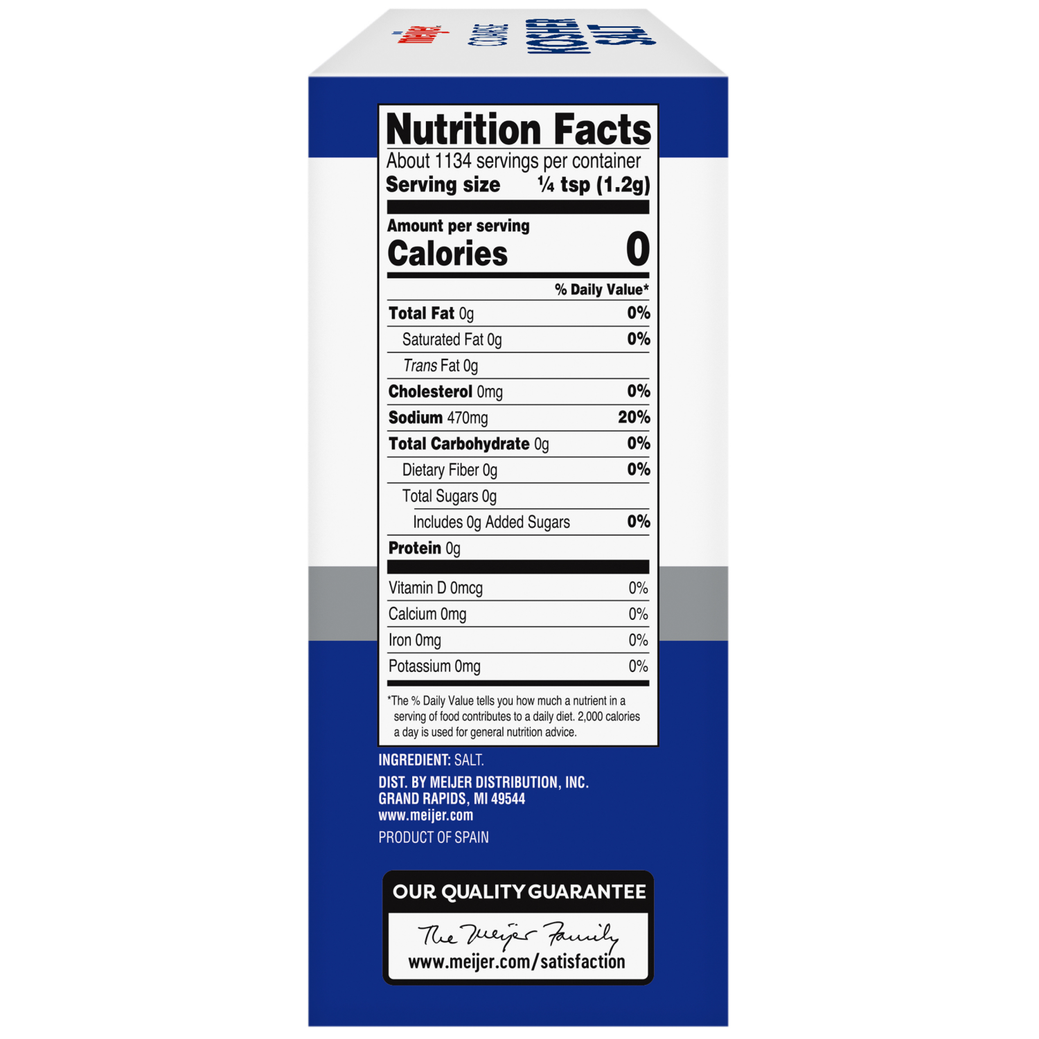 slide 5 of 8, Meijer Kosher Salt 3 LB, 3 lb
