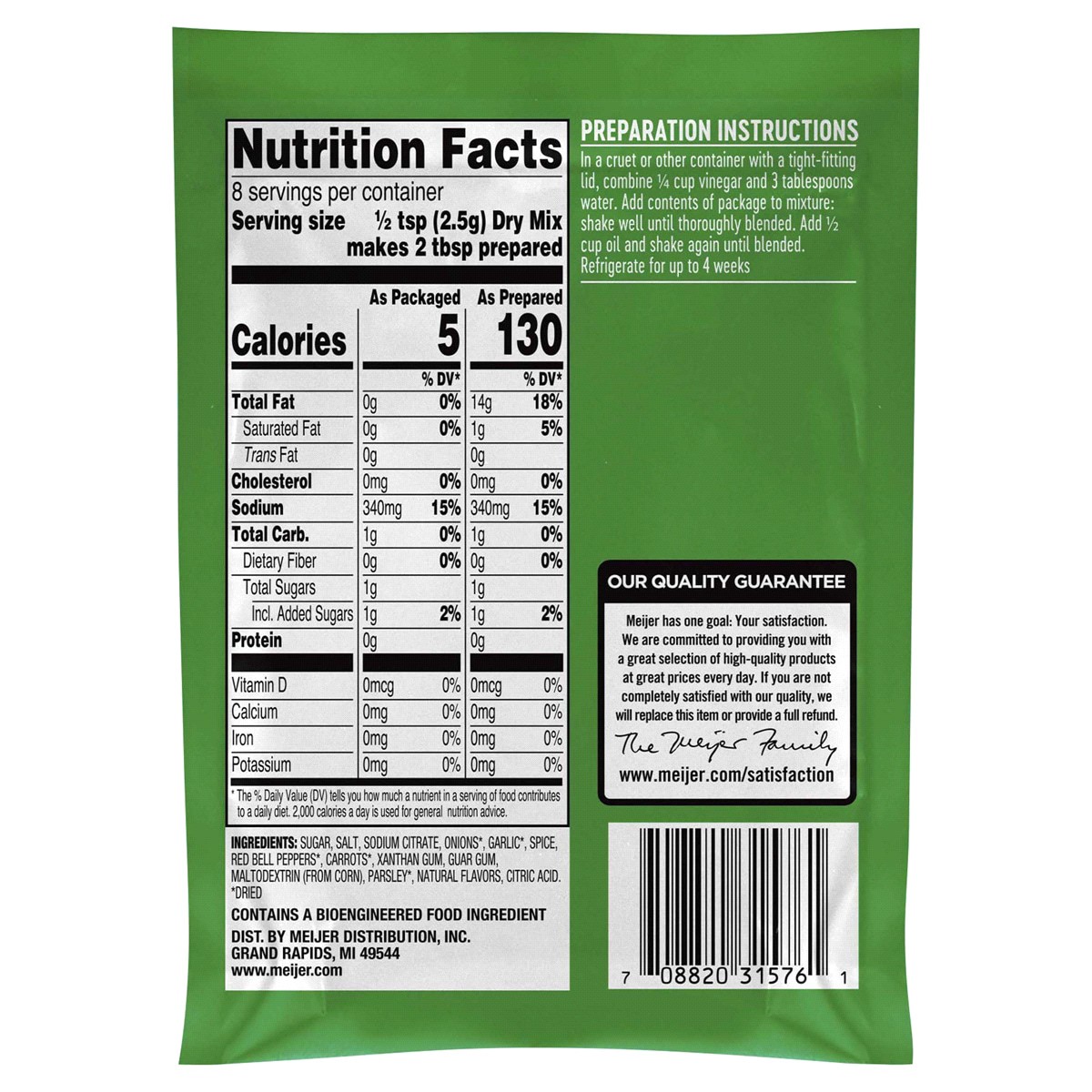 slide 2 of 2, Meijer Italian Dressing & Recipe Mix - 0.7 oz, 0.7 oz