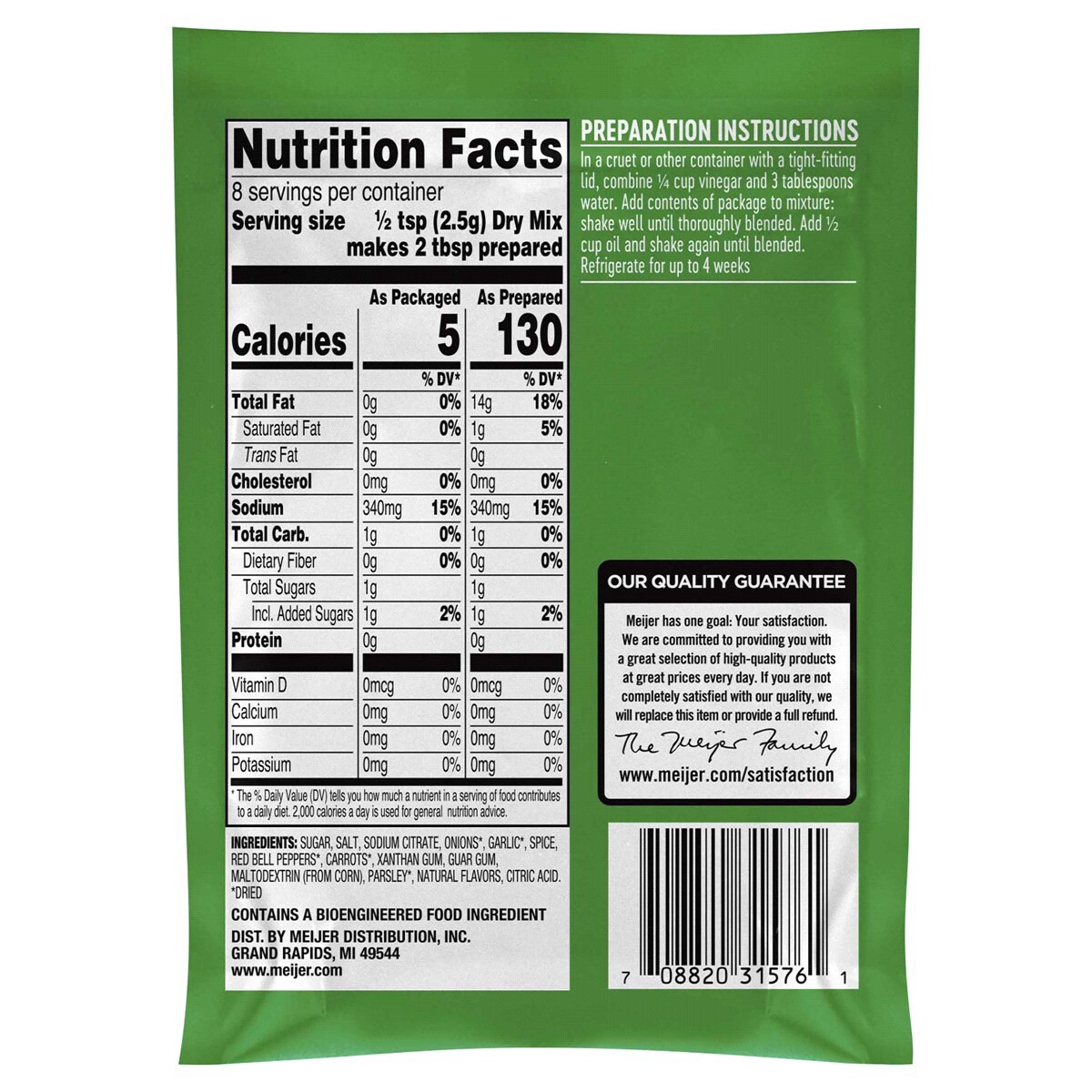slide 2 of 2, Meijer Italian Dressing & Recipe Mix - 0.7 oz, 0.7 oz