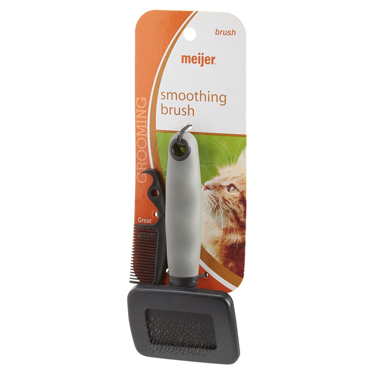 slide 4 of 5, Meijer Smoothing Brush For Cats, 2 ct