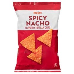Meijer Spicy Nacho Tortilla Chips, 9.75oz