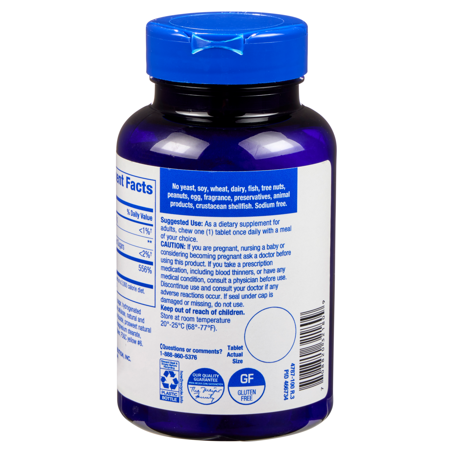 slide 2 of 3, MEIJER WELLNESS Meijer Vitamin C Orange Chewable Tablets, 100 ct; 500 mg