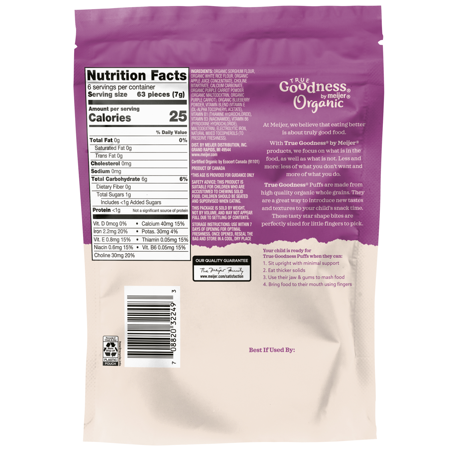 slide 2 of 2, True Goodness Wg Puffs Purple Carrot, 1.48 oz