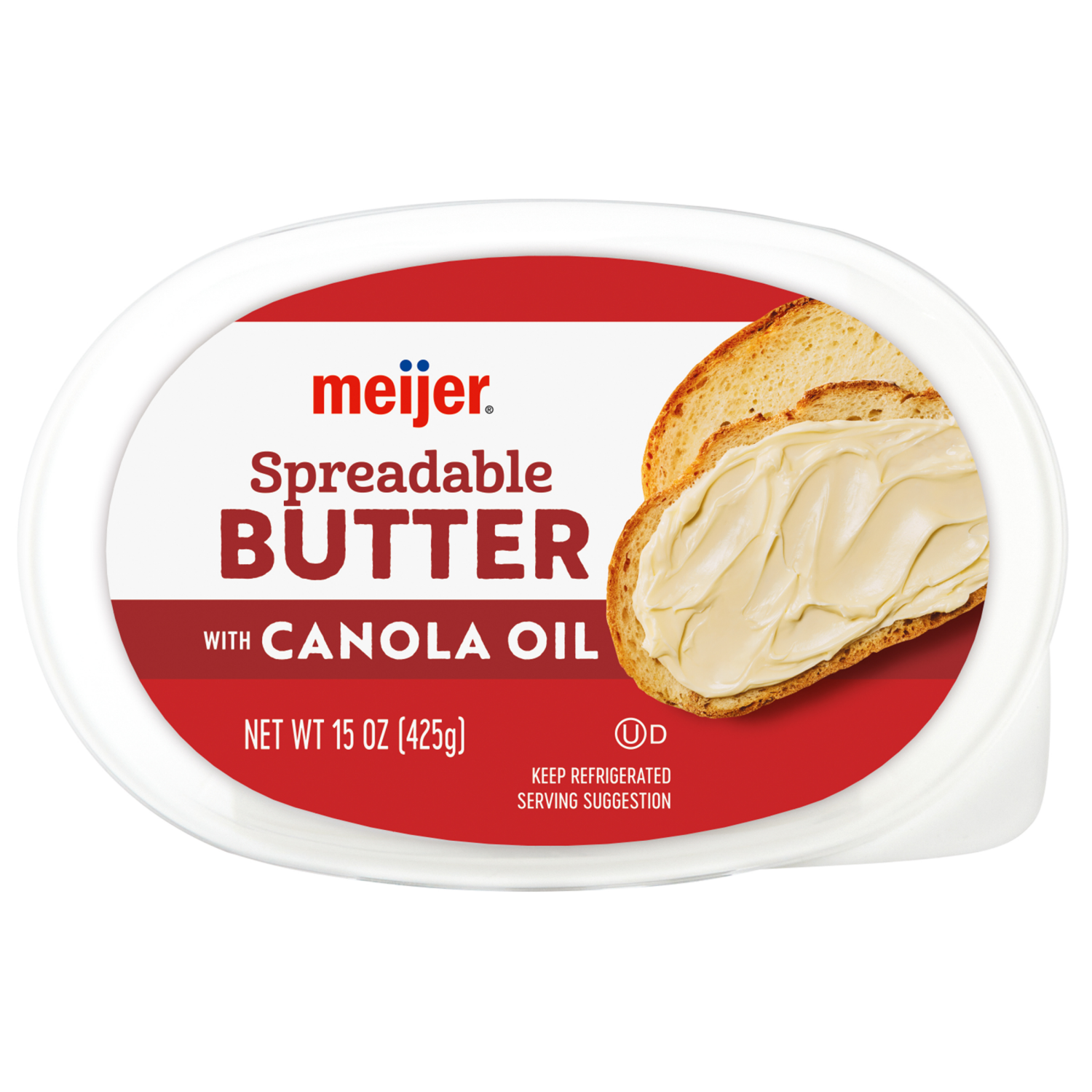 slide 2 of 2, Meijer Spreadable Butter with Canola Oil, 15 oz, 15 oz