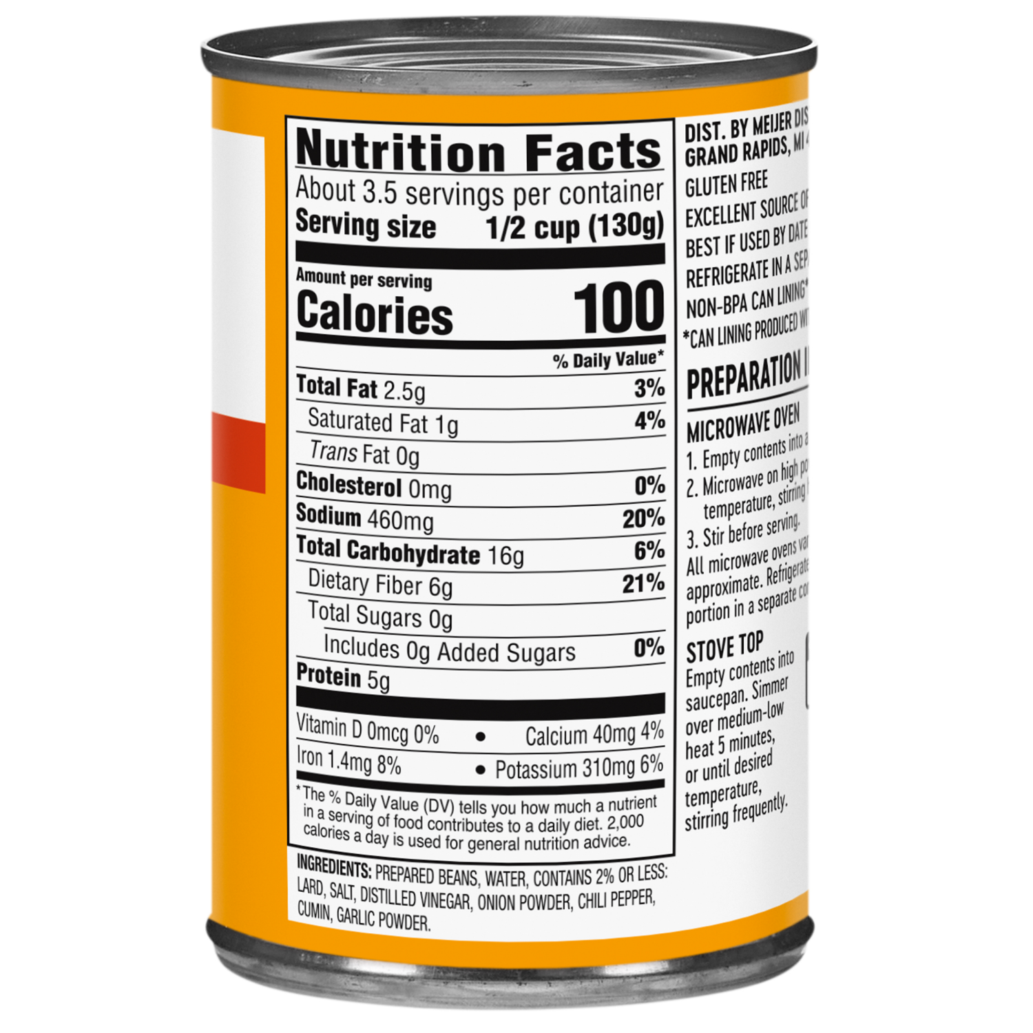 slide 2 of 2, Meijer Traditional Refried Beans - 16 oz, 16 oz