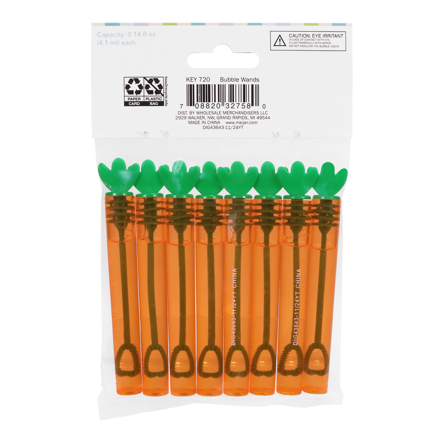 slide 3 of 4, Meijer Corporate Seasonal Meijer Easter Carrot Bubble Tubes, 6 ct