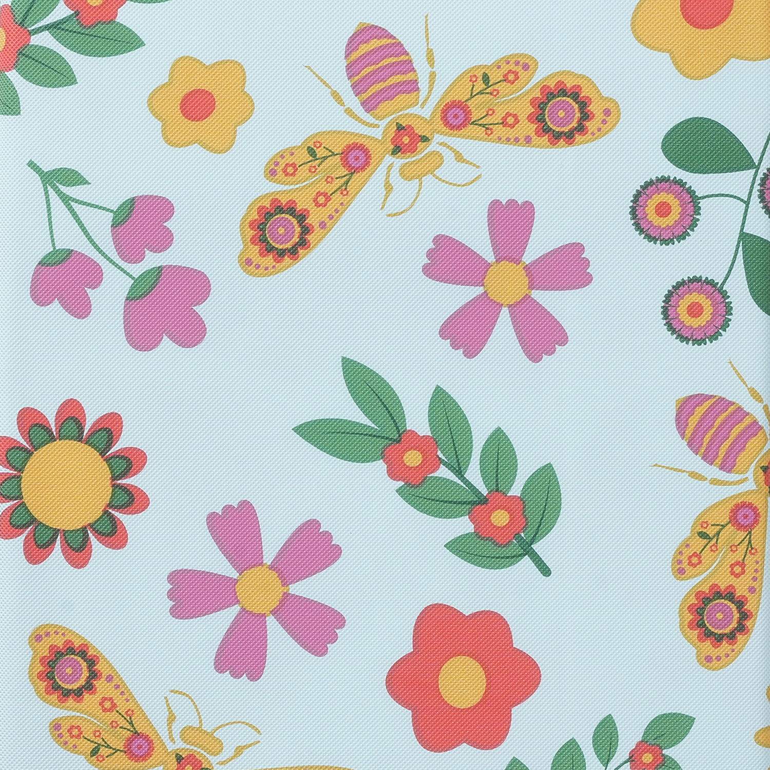 slide 3 of 4, Meijer Corporate Seasonal Mcs Spring Art Bee Peva Tablecloth, 60 In X 84 In, 60 x 84 