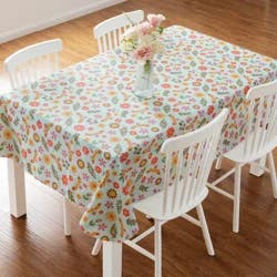 Meijer Corporate Seasonal Mcs Spring Art Bee Peva Tablecloth, 60 In X 84 In
