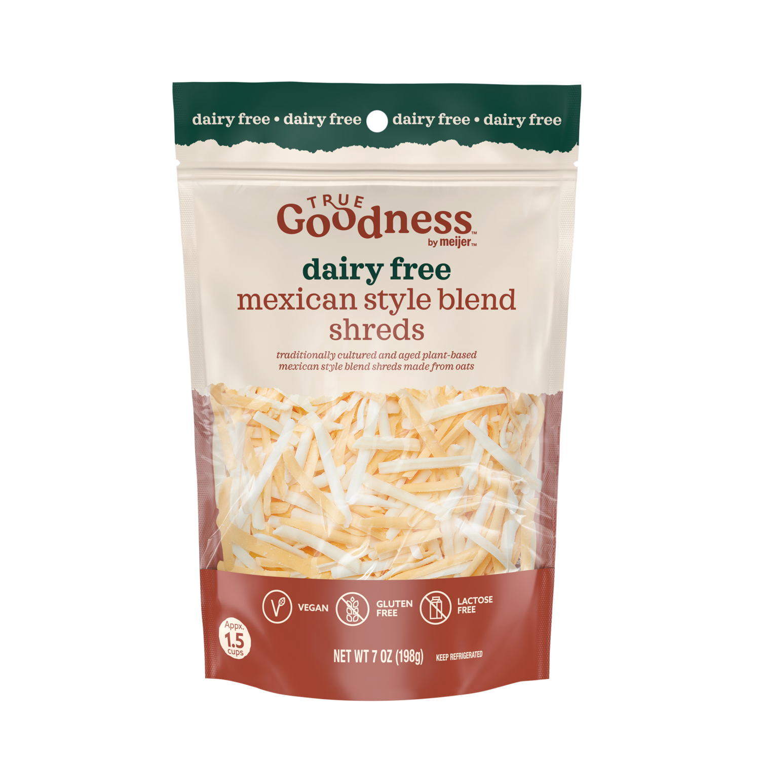 slide 1 of 4, True Goodness Plant Based Mexican Blend Shreds, 7 oz, 7 oz