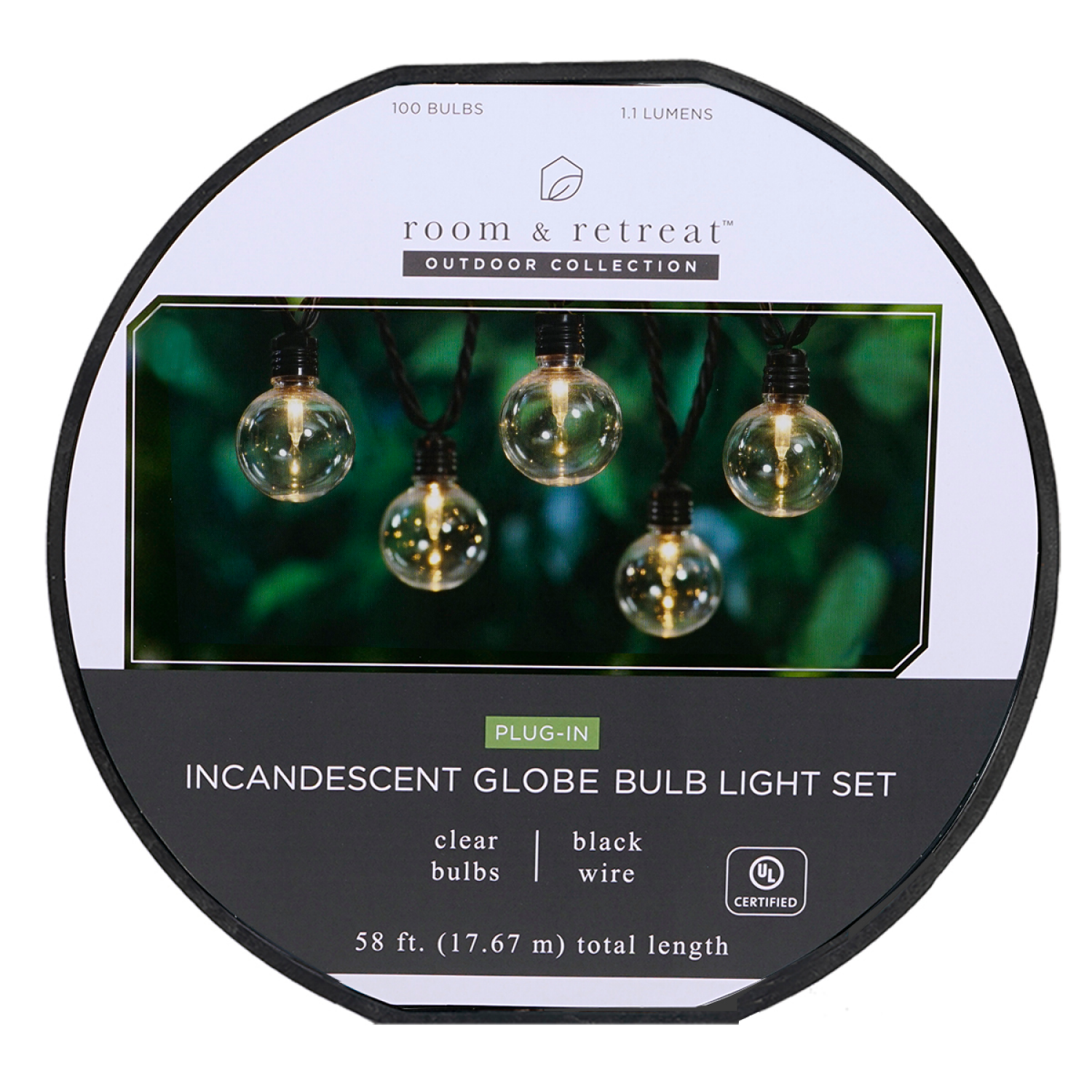 slide 1 of 2, ROOM & RETREAT G40 Light Set Reel, 100 ct