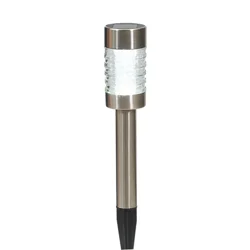 ROOM & RETREAT RR 10.8" Solar Power LED Pathway Lights, Silver